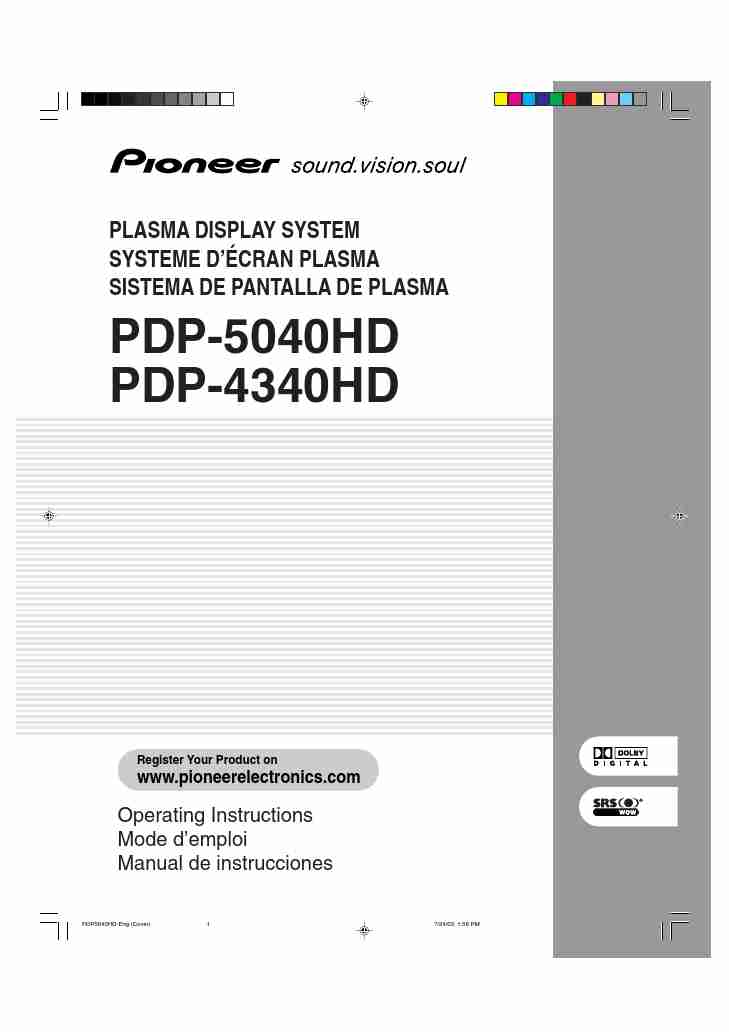 Pioneer Flat Panel Television PDP 4340HD-page_pdf